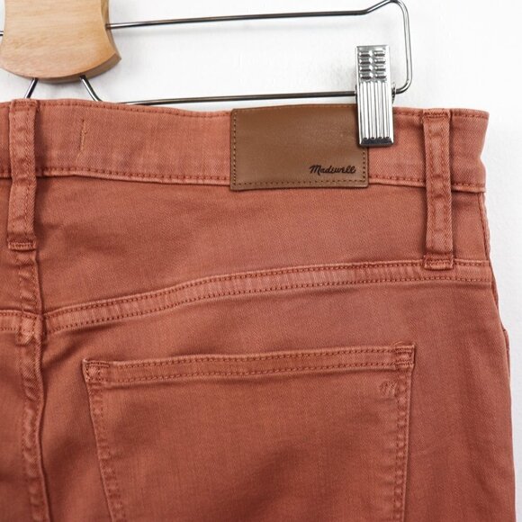 Madewell 10" High-Rise Skinny Jeans Garment-Dyed TENCEL Denim Edition Clay 32 - Picture 8 of 12